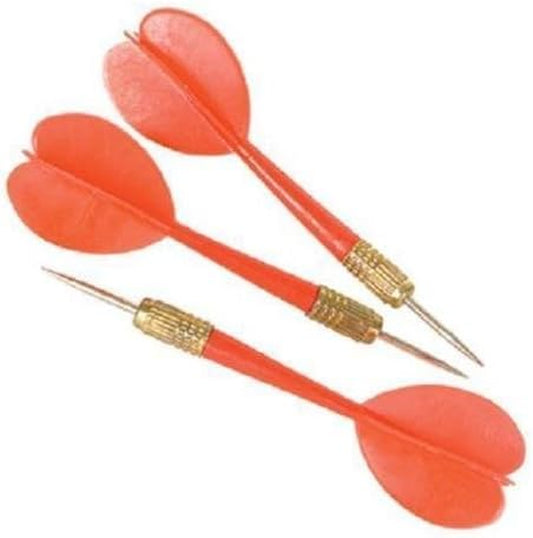12 Plastic Darts Pop a Balloon Carnival Game Metal Tip 4 1/4"